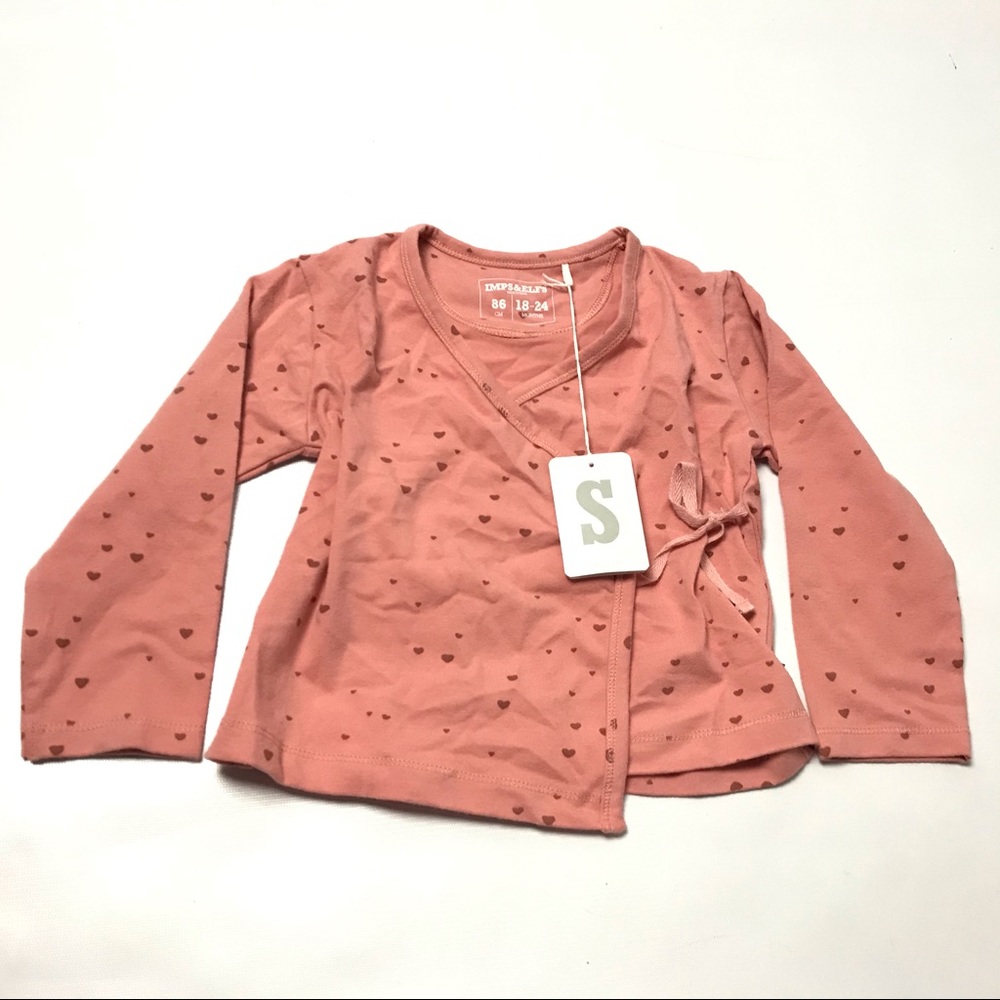 Imps And Elfs Girls Wrap Top Size 18-24M Pink